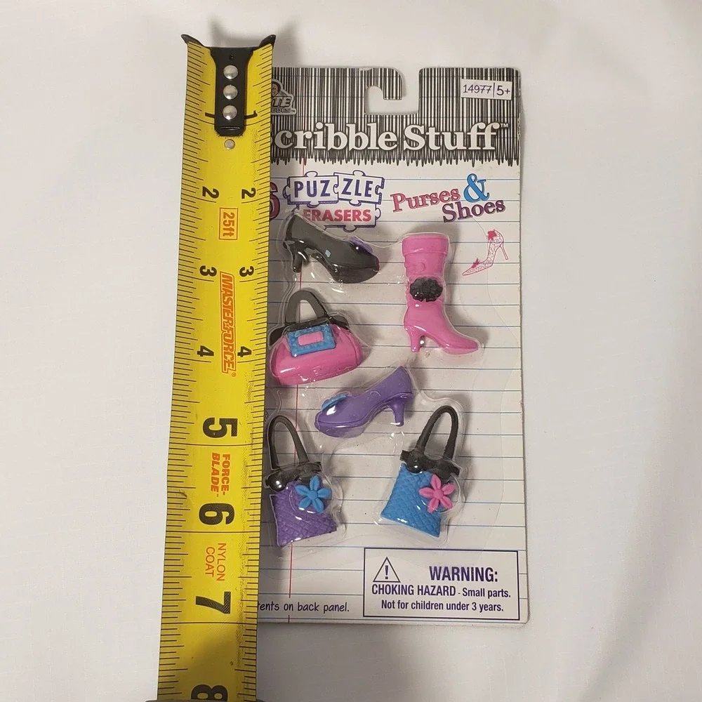NEW Purses & Shoes Puzzle Erasers The Write Dudes 6 Pack Fun Toys Scribble Stuff